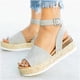 thumbnail image 1 of Sandalias de verano para mujer, zapatos de cuña informales con plataforma y punta abierta, zapatos de lona informales Wmkox8yii nm856, 1 of 5