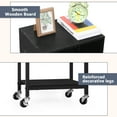 thumbnail image 4 of RECORD PLAYER STAND WITH CHARGING STATION TURNTABLE STAND WITH LOCKER 3 TIER END TABLE Holds up to 40 albums Vinyl record stand Living room Black, 4 of 6