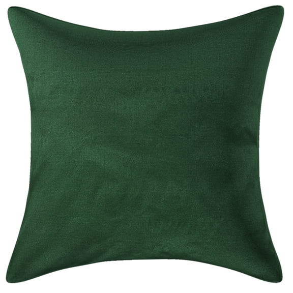 Stylo Culture Ethnic Couch Throw Pillow Cover 16x16 Solid Dark Green Modern 40 x 40 cm Bedroom Decor Pillowcase Polydupion Solid Square Cushion Cover | 1 Pc