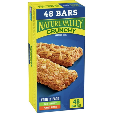 Nature Valley Crunchy Granola Bars Oats & Honey and Peanut Butter 48 ct