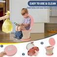 thumbnail image 6 of Travel Potty for Toddler, Portable and Foldable Toilet, Apply to Seat Emergency Toilet for Car, Camping, Outdoor, Indoor (grey, small), 6 of 10