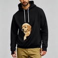 thumbnail image 2 of Eiyaclvo Mens Pet Pouch Hoodie for Men with Pocket Long Sleeve Hooded Sweatshirts Pullover Carrier Kangaroo Dog Pouch Hoodies, 2 of 8