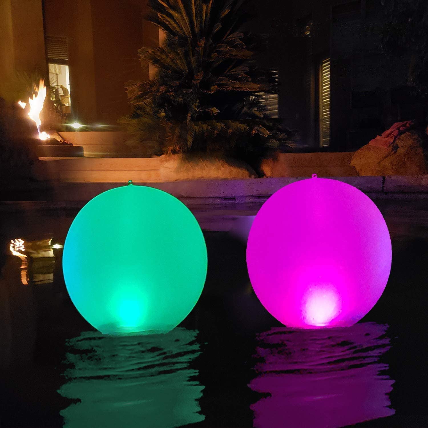 Solar Floating Pool Lights Solar Ground Lights with Remote Control Ideal Decor for Pool Parties Automatically Light up Home Outdoor Lights Outdoor 7 Color RGB,3 Packs 