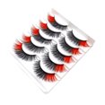 thumbnail image 1 of Juego de pestañas HUOGUO, 5 pares de pestañas postizas de fibra química de colores, 1 of 1