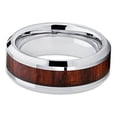 thumbnail image 2 of Koa Wood Tungsten Ring Tungsten Carbide Ring Men & Women Tungsten Wedding Band 8mm Comfort Fit, 2 of 3