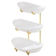 thumbnail image 3 of CACAGOO Fruit Bowl for Kitchen Counter - 3 Tier Serving Bowls with Stand, Tiered Fruit Basket for Fruit Vegetable Storage, Snack, Nuts, Cake, Dessert, 3 of 8