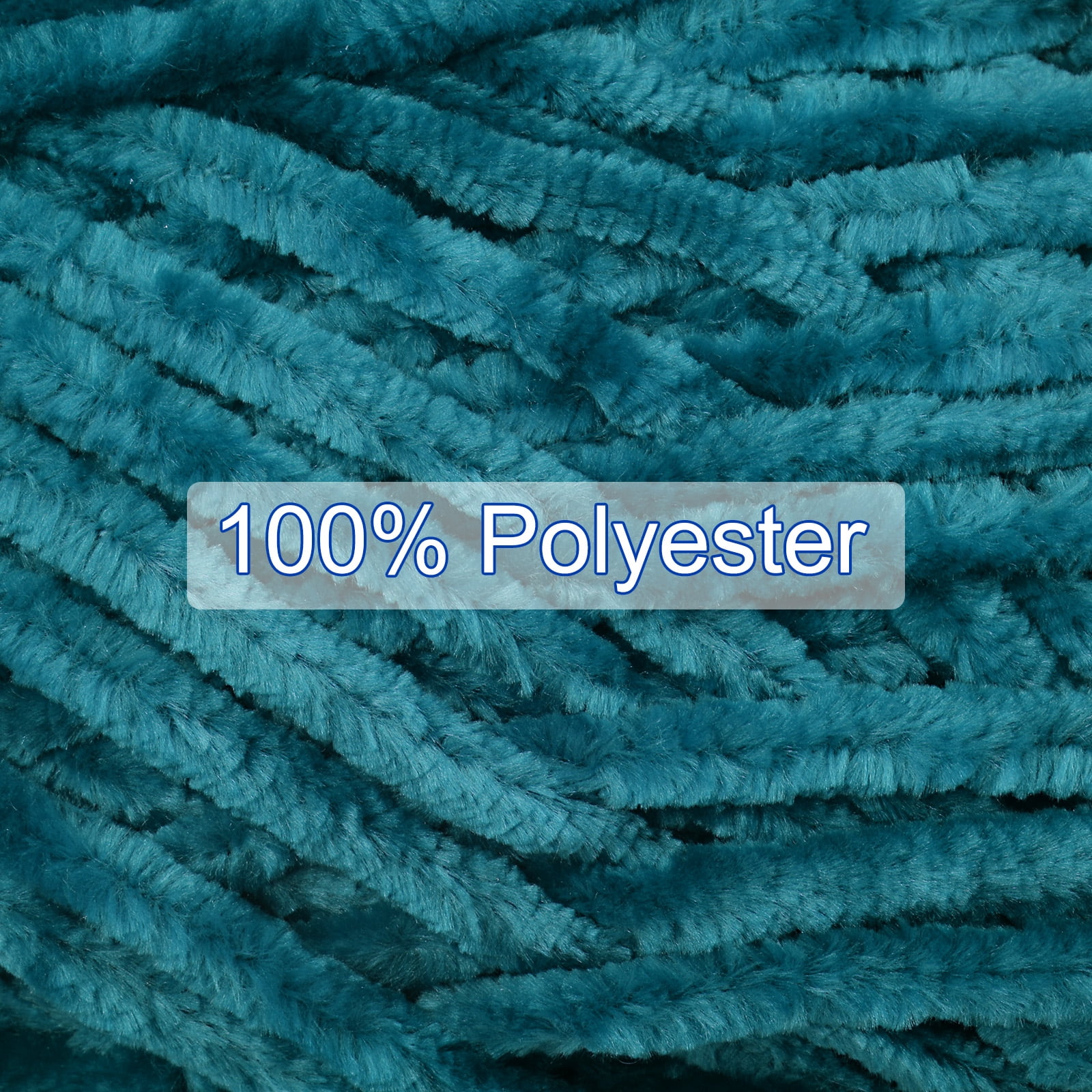 Uxcell 4pcs Velvet Yarn Soft Chenille Yarn 4x100g/14.1oz (347yds) Fluffy Yarn for Knitting Crochet Blanket Blue-Green