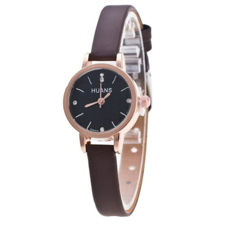 Woman Small Black Round Face Style Casual Every Dress or Work Brown Band