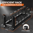 thumbnail image 2 of Wall Mounted Weight Plate Holder & Barbell Rack Fit Olympic Weight Plates Protective Rubber Pad, 2 of 7