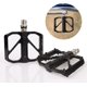 thumbnail image 1 of Pedal de bicicleta Pedal de bicicleta de montaña Negro Un par Pedal de eje universal de aleación de aluminio ultraligero Piezas de bicicleta de carretera Pedales antideslizantes de 9/16 pulgadas para carreras JM, 1 of 5