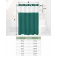 thumbnail image 6 of No Hook Shower Curtain with Snap in Liner, Emerald Green Solid Color Hotel Shower Curtains for Bathroom, Washable Shower Curtain Liner Set with Mesh Top Window, 66"x72", 6 of 6