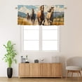 thumbnail image 2 of Horse Kitchen Valance Curtains Sunset Forest Running Horse Wild Animals Window Valance for Living Room Bathroom Bedroom, Kitchen Valance Rod Pocket Window Decor Curtain 54 by 18 in, 1 Panel, 2 of 6