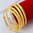 thumbnail image 3 of TAILTOSS 1Pc Simple Golden Bangle Open Bracelet Brass Material for Wedding and Dress Up, 3 of 6