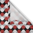 thumbnail image 5 of Ambesonne Geometric Grommet Curtain, Bicolor Oval Shapes, 50" x 84", Vermilion Grey White, 5 of 6