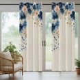thumbnail image 5 of Outdoor Curtains for Patio Waterproof, Navy Blue Spring Floral Outdoor Privacy Panels Grommet, Farmhouse Butterfly Rustic Blackout Outside Curtains for Porch/Cabana/Pergola/Gazebo 54"x84", 1 Panel, 5 of 8