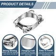 thumbnail image 4 of Uxcell Collier de Serrage en T 100-110mm (3.9 - 4.3 Pouces) Acier Inoxydable 304 Double Tête Réglable pour Radiateur d'Admission Tubes pour Plomberie Automobile Intercooler Industriel, 4 of 6