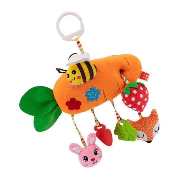 Multiuse Infant Soothing Mobile Crib Accessory Auditory Visual Stimulation Bed Bells Toy For Newborns