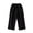 Black, variant on Kids Korean Style Slim Wide Leg Sweatpants, Boys Girls Straight Leg Knit Trousers, Elastic Waist Casual Pants for Daily Outdoor Wear(Light Gray,7-8 Years)