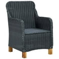 thumbnail image 4 of vidaXL 7 Piece Outdoor Dining Set with Cushions Poly Rattan Dark Grey, 4 of 12