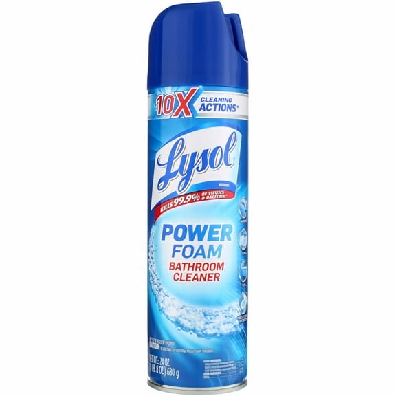 Lysol Brand 24 oz. Aerosol Spray Power Foam Bathroom Cleaner (Pack of 12)