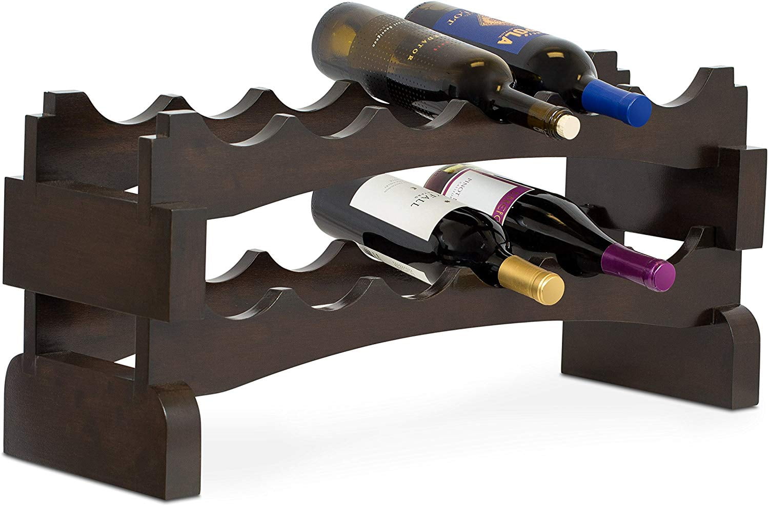 Stackable Wood Wine Rack Espresso
