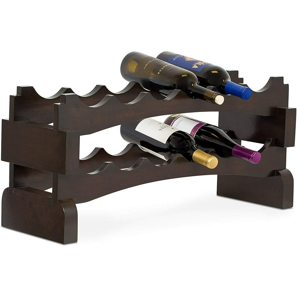 Stackable wine rack w/ 2 layers (wood)