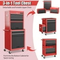 thumbnail image 6 of Costway, 60.5 lb, 23.5" Steel 6-Drawer Rolling Tool Cart with User Manual Black Red, 6 of 10