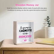 Yilovego Fund Bank - Piggy Banks for Adults / Kids Shadow Box Wooden Frame Display Case
