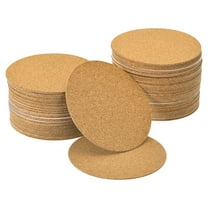 Uxcell Softwood Self-Adhesive Cork Round Cork Tiles Backing Sheets Cork Coasters 100Pcs Brown 3.15" x 3.15"