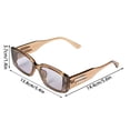 thumbnail image 3 of AJGRHE Rectangle Sunglasses for Women Men Trendy Retro Trendy Sun Glasses 90’s Vintage Square Frame Bronze, 3 of 5