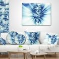 thumbnail image 4 of Designart Fractal 3D Blue Splash Burst - Contemporary Throw Pillow - 16x16, 4 of 5
