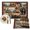 Brown, Orange, Black, variant on Bear Cabin Checked Placemats Set of 2, Brown Pine Tree Pine Cone Rustic Washable Wipeable Table Mats for Dining Tables, Indoor Outdoor Kitchen Place Mats for Holiday Party Table Decor
