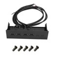 thumbnail image 1 of Hub USB 5,25 pouces à 4 ports, haute vitesse, stable, Plug and Play, lecteur optique, panneau avant pour carte mère de bureau, 1 of 4