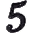 thumbnail image 1 of 6 in. Matte Black Plastic House Number - 5 -  6 Piece, 1 of 1