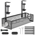 thumbnail image 1 of Innovative Desk Wire Organizer, Large Capacity Under Desk Cable Management System, Safety Protection & Scratch-Resistant Pads for Effortless Cable Management in Home Office (1 Pack), 1 of 5