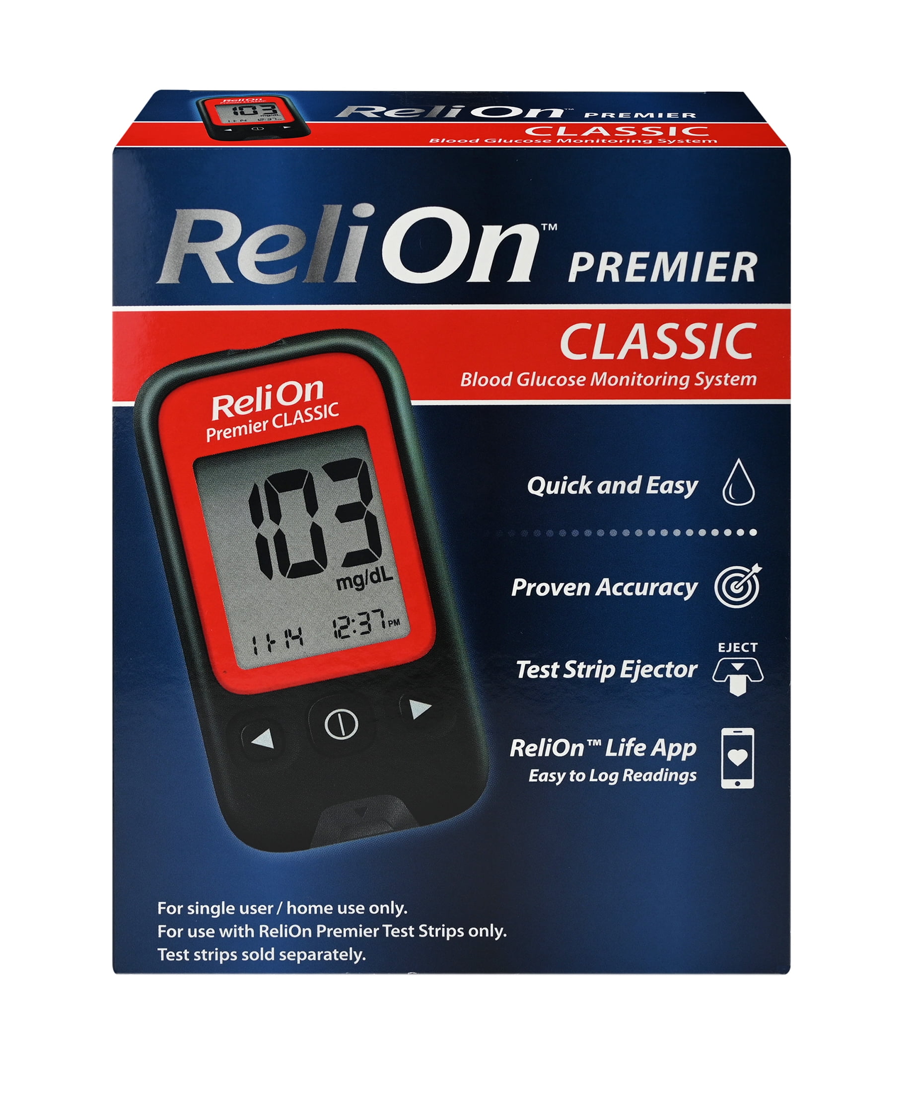 ReliOn Premier CLASSIC Blood Glucose Monitoring System - Walmart.com