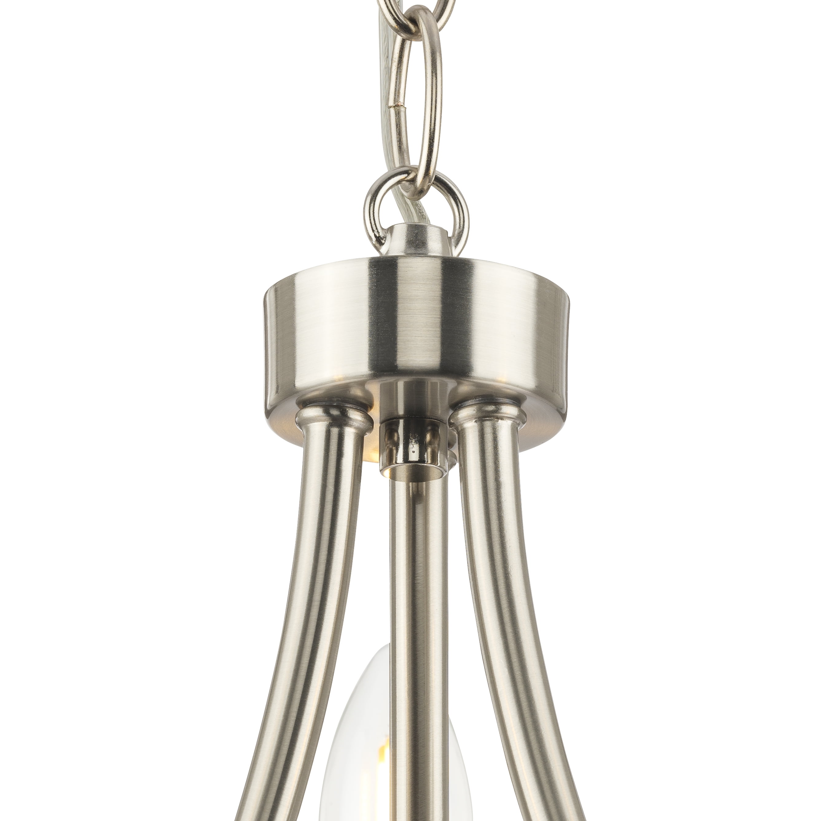 Better Homes & Gardens 12.75 in Satin Nickel 3 Light Semi Flush and Modern Convertible Pendant