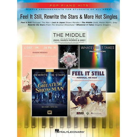 Hal Leonard Feel It Still, Rewrite the Stars & More Hot Singles - Pop Piano Hits Series for Easy Piano