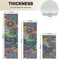 thumbnail image 4 of Multicolor Ethnic Paisley and Floral Pattern Kitchen Rugs Sets Of 3,Kitchen Runner Rugs Non Skid Washable,Decorative Kitchen Floor Mats for Kitchen,Sink,Laundry,17"x30"+ 17"x47" + 17"x59", 4 of 6