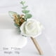 thumbnail image 4 of Qarigey Boutonniere artificial del novio de la aplicación amplia para el ramillete de las flores del ojal de la boda y del baile de fin de Ropa, zapatos y accesorios Miscelánea Blanco lechoso, 4 of 6