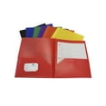thumbnail image 2 of School Smart 2019641 Heavyweight Two-Pocket Poly Folder with Fasteners, Assorted Color - Set of 36, 2 of 9