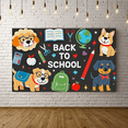 thumbnail image 7 of Yatrandify Adorable Dog Themed Back to School Banner Decorative Backdrop with School Supplies Elements Party Decoration Photography Props Classroom Decor Back to School Event Supplies, 7 of 7
