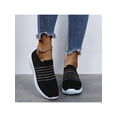 thumbnail image 3 of Frontwalk Womens Casual Shoes Slip On Sneakers Comfort Flats Work Breathable Sock Sneaker Women Non-Slip Walking Shoe Black 5.5, 3 of 4