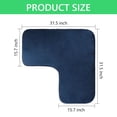 thumbnail image 5 of Tripumer L-Shaped Bath Mat Bathroom Floor Rugs Corner Shower Mat for Square Shower bathroom Navy Blue, 5 of 8