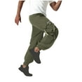 thumbnail image 6 of MELDVDIB Mens Cargo Pants Fashion Casual Solid Color Hiking Pants Drawstring Waisted Cuffed Tapered Leg Travel Pants with Multi Pockets, 6 of 6