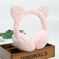 thumbnail image 4 of Girls Boys Earmuffs Fluffy Warm Plush Ear Warmer Cute Cartoon Ear Muffs Protector for Winter Outdoor Kids Gifts,Pink, 4 of 5