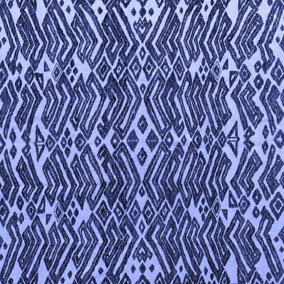 Ahgly Company Indoor Square Abstract Blue Modern Area Rugs, 5' Square