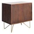 Safavieh Raveena MidCentury Retro Nightstand, Mix Walnut/Brass