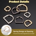 thumbnail image 3 of Anillas de resorte Uxcell, (3/4", metal gun)(5 piezas), hebillas D de metal sólido, adecuadas para la fabricación de bolsos y accesorios., 3 of 6
