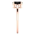 thumbnail image 3 of 1 ct Oval Cut Natural Onyx Solitaire 18K Rose Gold Womens Engagement Ring, 3 of 5